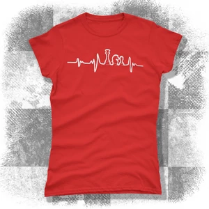 Sakk heartbeat női póló - többféle színben