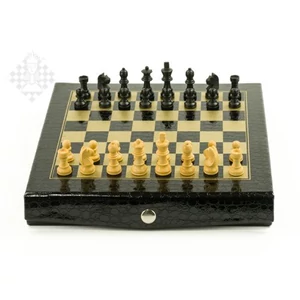 Exkluzív mágneses bőr sakk készlet