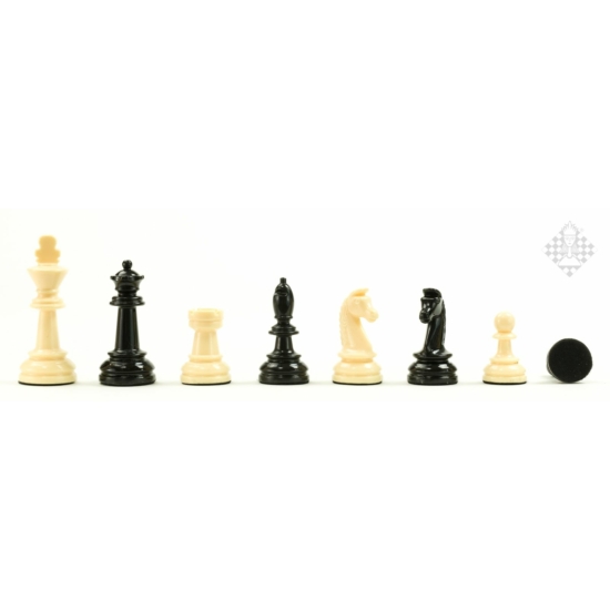 Elefántcsont színű súlyozott műanyag sakk figurakészlet